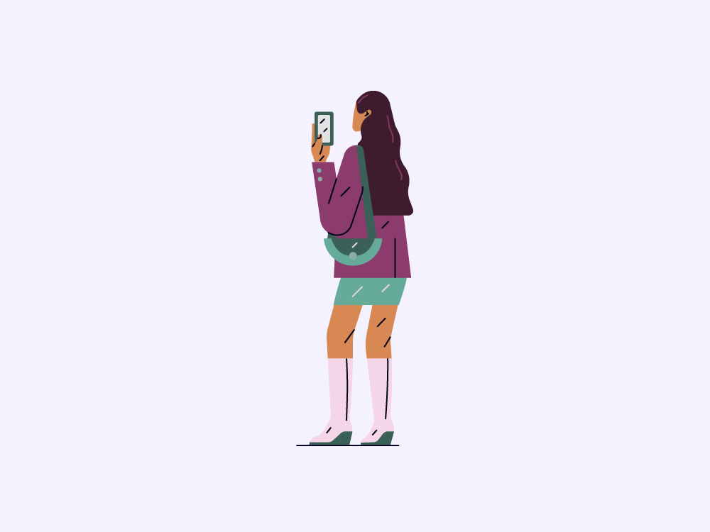 Girl looking at phone