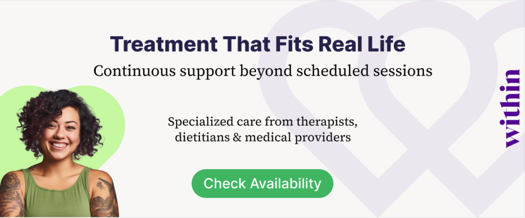 Within Health eating disorder treatment — Check Availability